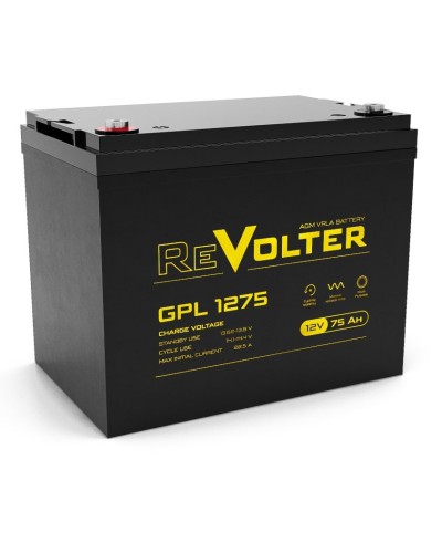 Revolter GPL 1275. Аккумулятор автомобильный герметичный свинцово-кислотный. Revolter в Якутске