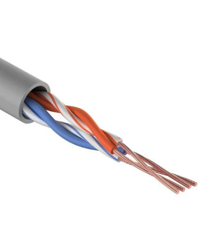 U/UTP, CAT 5e, PVC, 2PR, 24AWG, INDOOR, STRANDED, серый, 305м REXANT (01-0026). Кабель «витая пара» (LAN) для структурированных систем связи. Rexant в Якутске