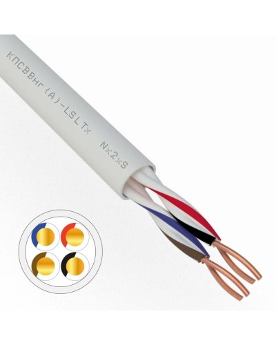 КПСВВнг(А)-LSLTx 2х2х0,75 REXANT (01-4876). Кабель для систем передачи данных пониженной пожароопасности c низким дымо- и газовыделением, с низкой токсичностью продуктов горения. Rexant в Якутске