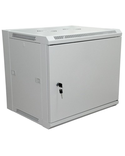 Шкаф телекоммуникационный 19 настенный 6U 600×450×370 мм (ШxГxВ) - передняя дверь металл, боковые стенки съемные (разобранный), RAL 7035 (04-2210). Шкаф телекоммуникационный 19 настенный 6U. Rexant в Якутске