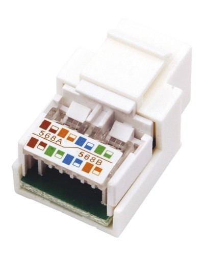 Модуль Keystone Jack RJ-45(8P8C), UTP, CAT 5e, тип 180 градусов, белый REXANT (03-1011). Модуль Keystone Jack. Rexant в Якутске