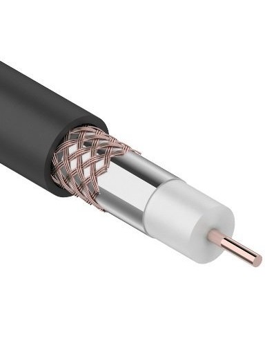 RG-6U+Cu, 75 Ом, Cu/Al/Cu, 64%, 100м. OUTDOOR REXANT (01-2222). Кабель коаксиальный радиочастотный. Rexant в Якутске