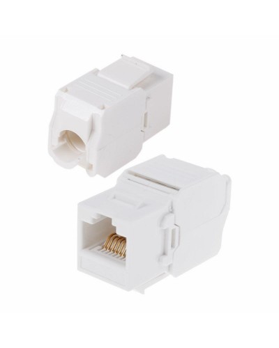 Модуль Keystone Jack RJ-45(8P8C) UTP, CAT 6, тип 180 градусов, самозажимной, белый REXANT (05-1052): Модуль Keystone Jack в Якутске