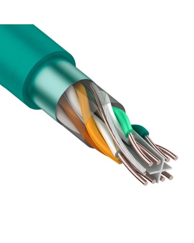 F/UTP, CAT 6, нг(А)-LSLTx, 4х2х0,575мм, 23AWG, INDOOR, SOLID, зеленый, 305м REXANT (01-0171). Кабель «витая пара» (LAN) для структурированных систем связи. Rexant в Якутске