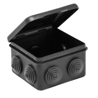Коробка TYCO ОП 80х80х50мм откидная крышка УХЛ1 IP54 черный (67040МЧ). Коробка распределительная. RuVinil