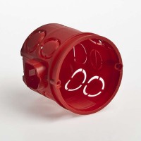 Коробка TYCO СП 60х62 блочная углубление IP30 красный (10190). Коробка установочная. RuVinil