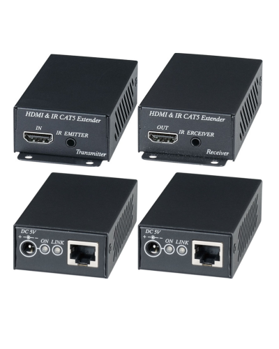 HE02EI. Комплект для передачи HDMI-сигнала с ИК-повторителем. SC&T в Якутске