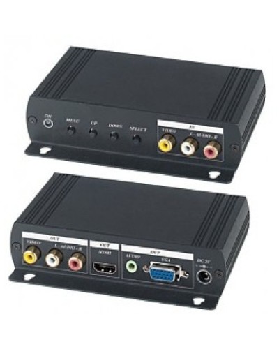 AD001HH. Преобразователь композитного видео и аудиосигналов в VGA и HDMI. SC&T в Якутске