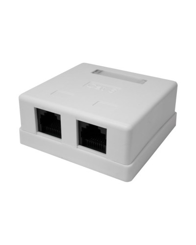 Розетка настенная RJ-45, 8P8C, Cat.6, 2 порта UTP (10-0310): Компьютерная розетка в Якутске