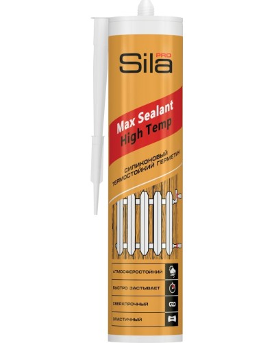 Герметик Sila PRO Max Sealant, High Temp, термостойкий, 280 мл. Герметик силиконовый термостойкий, красный. Sila в Якутске