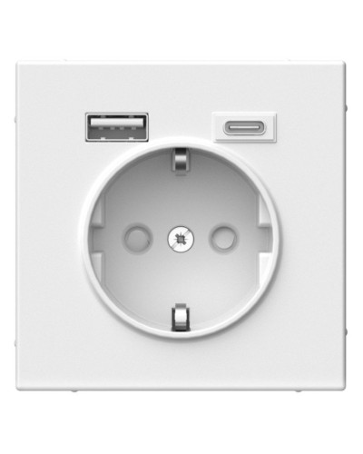ArtGallery розетка 1-местная с USB тип-A+C, скрытой установки, механизм, белый (GAL000132). Розетка с USB. Systeme Electric в Якутске