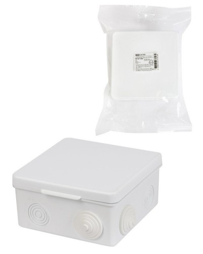 Коробка ОП 100х100х55мм, крышка, IP54, 8вх. (SQ1401-0513). Распаячная коробка. TDM ЕLECTRIC в Якутске