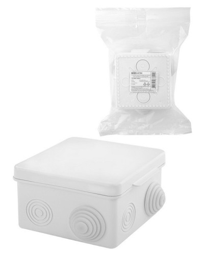 Коробка ОП 80х80х50мм, крышка, IP54, 7вх., белая (SQ1401-0922). Распаячная коробка. TDM ЕLECTRIC в Якутске