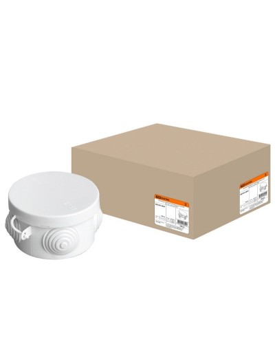 Коробка ОП D65х40мм, крышка, IP54, 4вх. (SQ1401-0501). Распаячная коробка. TDM ЕLECTRIC в Якутске