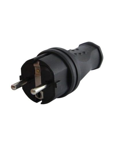 Вилка прямая 2Р+РЕ 16А 250В IP44 (SQ0612-0031). Вилка прямая каучук. TDM ЕLECTRIC в Якутске