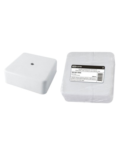 Коробка КР 75х75х28 ОП белая, IP40, с клеммной колодкой (SQ1401-0906). Распаячная коробка. TDM ЕLECTRIC в Якутске