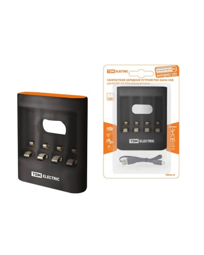 Зарядное устройство 36044 (3600mA 4слота АА/ААА 4 кан.USB) (SQ1702-0100). Зарядное устройство. TDM ЕLECTRIC в Якутске