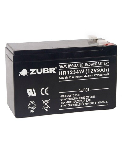 ZUBR HR 1234W (12V, 9Ah). Аккумулятор герметичный свинцово-кислотный. ZUBR в Якутске