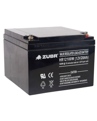 ZUBR HR 12100W (12V, 28Ah). Аккумулятор герметичный свинцово-кислотный. ZUBR в Якутске