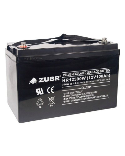 ZUBR HR 12390W (12V, 110Ah). Аккумулятор герметичный свинцово-кислотный. ZUBR в Якутске