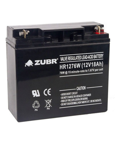 ZUBR HR 1276W (12V, 18Ah). Аккумулятор герметичный свинцово-кислотный. ZUBR в Якутске