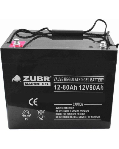 ZUBR MARINE GEL NPG 12-80 (12V, 80Ah). Аккумулятор герметичный свинцово-кислотный. ZUBR в Якутске