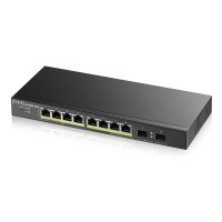 GS1900-10HP-EU0102F. Коммутатор сетевой гигабитный 10 портовый управляемый L2 с PoE. ZYXEL