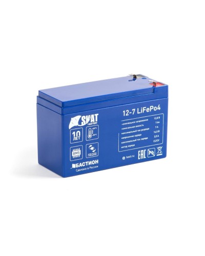 Skat i-Battery 12-7 LiFePo4 (645). Li-Ion аккумулятор. Бастион в Якутске