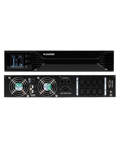 RAPAN-UPS 1000 RACK+2х9Ah (RAPAN-UPS 1000-RACK-IN-2х9-E) (8958). Бесперебойный источник питания. Бастион в Якутске