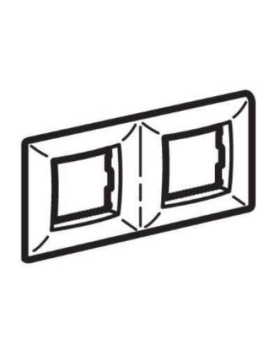 Рамка на 2+2 модуля (двухместная), слоновая кость (75012O): Рамка двухместная, Brava в Якутске