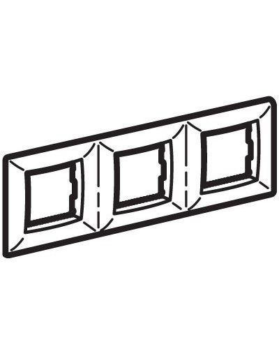 Рамка на 2+2+2 модуля (трехместная), слон. кость (75013O): Рамка трехместная, Brava в Якутске