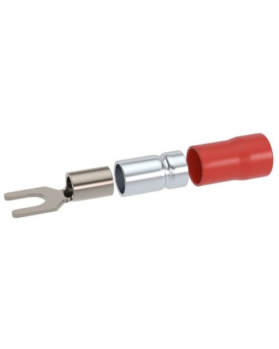 Наконечник вилочный НВИ 0,25-1,5 М3 (D3,2мм) (100 шт) (2A13P-DS-PVC). Наконечник вилочный с изолированным фланцем ПВХ, двойная гильза. ДКС в Якутске