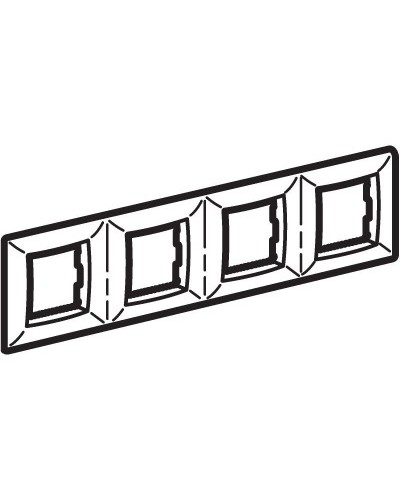 Рамка на 2+2+2+2 модуля (четырехместная), сл. кость (75014O): Рамка четырехместная, Brava в Якутске