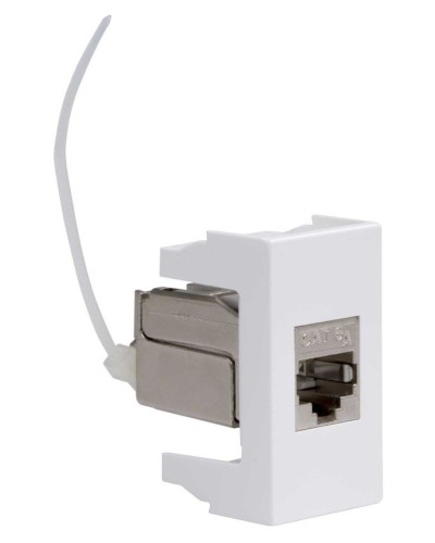 Розетка RJ-45 Viva 1 модуль кат.6A белая (45078). Розетка компьютерная экранированная с одним разъёмом. ДКС в Якутске