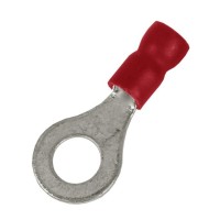 Наконечник НКИ 0,25-1,5 М6 (D6,4мм) с отверстием под винт (100 шт) (2A6P-EE-PVC). Наконечник с отверстием под винт и изолированным фланцем ПВХ. ДКС