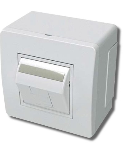 Коробка в сборе с 1 розеткой RJ45, кат.5е, белая (10665): Коробка в сборе в Якутске