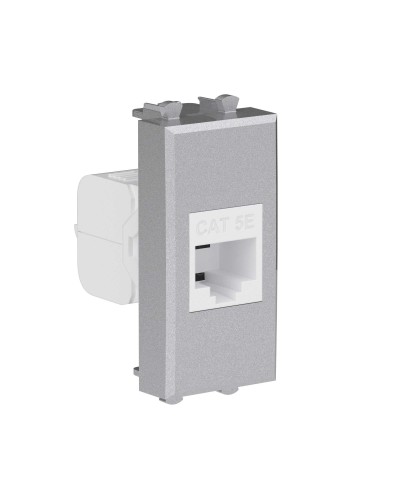 Розетка RJ-45, кат.5E, Avanti, 1 модуль, закаленная сталь (4404661): Розетка компьютерная модульная в Якутске