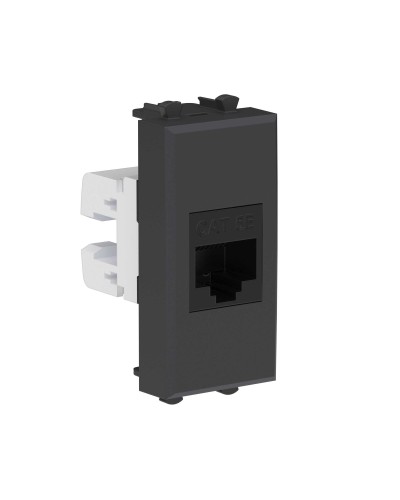 Розетка RJ-45, кат.5E, Avanti, 1 модуль, черный матовый (4412661): Розетка компьютерная модульная в Якутске