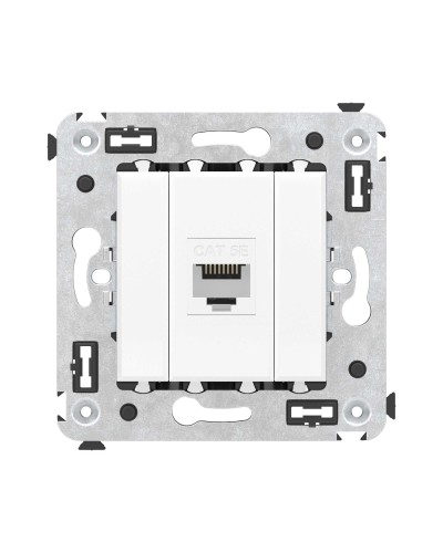 Розетка RJ-45 в стену, кат.5E, Avanti, одинарная, белое облако (4400663). Розетка компьютерная. ДКС в Якутске