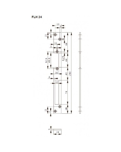 FLH24. Запорная планка длинная. dormakaba в Якутске