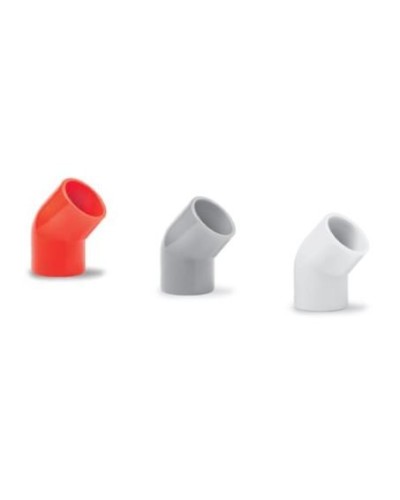 Ecoplast поворот 45гр., для аспирационной системы D25, АБС, красный (10 шт) (49225-10). Поворот для аспирационной системы. Экопласт в Якутске