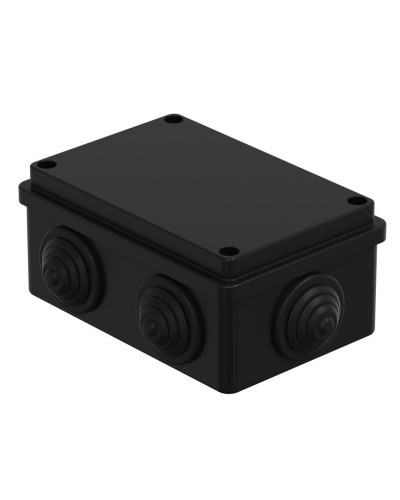 Коробка JBS120 120х80х50, 6 вых., IP55, черная (44008BL-1). Коробка монтажная. Экопласт в Якутске