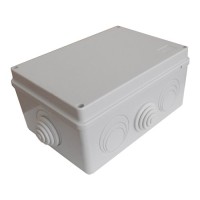 Коробка JBS210 210х150х100, 8 вых., 12P (0,15...2,5мм²) серая (43046HF-GR). Коробка монтажная, огнестойкая, без галогена. Экопласт