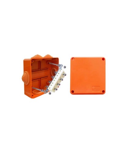 Коробка JBS100 100х100х55, 6 вых., 5P (0,15…4мм²) (43227HF). Коробка монтажная, огнестойкая, без галогена. Экопласт в Якутске