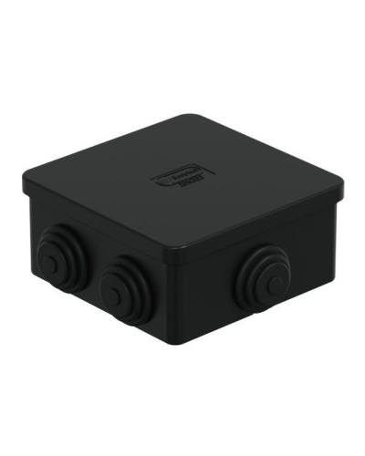Коробка JBS080 85х85х50, 6 вых., IP44, чёрная (44066BL-1). Коробка монтажная. Экопласт в Якутске