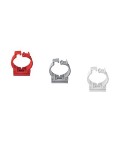 Ecoplast держатель с защелкой для труб D25, АБС, красный (50 шт) (49625-50). Держатель с защелкой для аспирационной системы. Экопласт в Якутске
