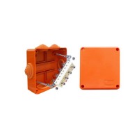 Коробка JBS100 100х100х55, 6 вых., 5P (0,15...2,5мм²) (43057HF): Коробка монтажная, огнестойкая, без галогена