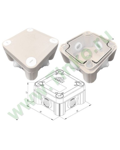 КМ-1010(П)-IP55. Коробка монтажная. Гефест в Якутске