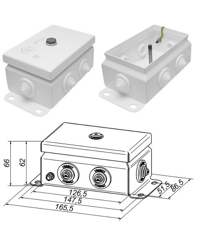 КМ IP55-0812 (без DIN рейки). Коробка монтажная электротехническая. Гефест в Якутске