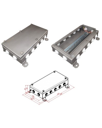 КМ IP55-1530, 14 вводов, нержавейка. Коробка монтажная электротехническая. Гефест в Якутске
